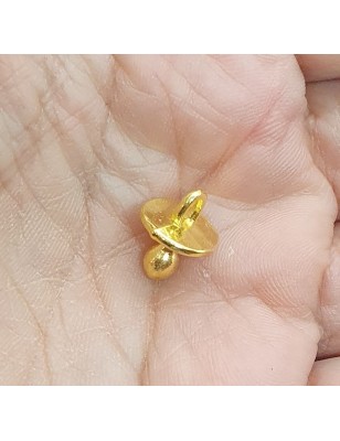 Pendant mini gold pacifier