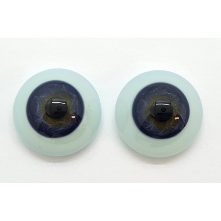 Lauscha FLAT - Blue sclera -DARK BLUE (glass)