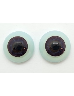 Lauscha FLAT - Blue sclera -ULTRA DARK (glass)