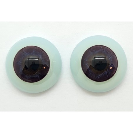 Lauscha FLAT - Blue sclera -ULTRA DARK (glass)