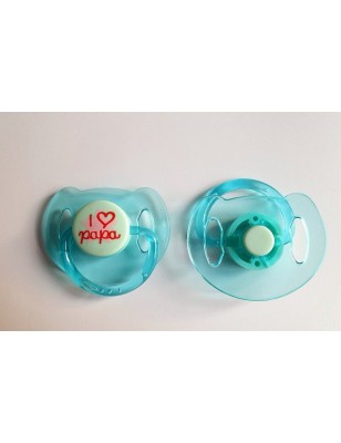 Pacifier I LOVE PAPA BLUE