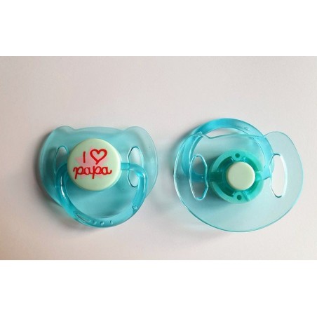 Pacifier I LOVE PAPA BLUE