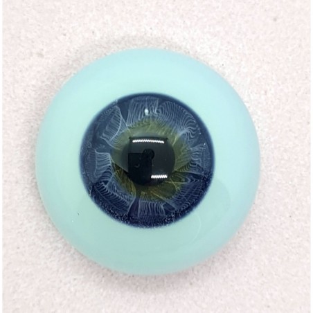 Lauscha FLAT DARK BLUE- Blue sclera - Small Iris