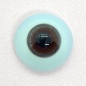 Lauscha FLAT CHOCOLATE BROWN- Blue sclera - Small Iris
