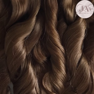 JU&NA mohair- LIGHT BROWN WAVY/CURLY