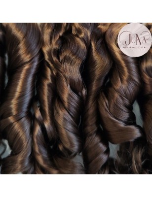 JU&NA mohair- NATURAL BROWN WAVY/CURLY