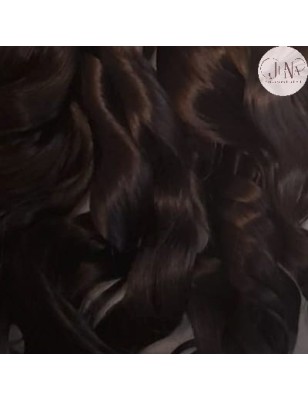 JU&NA mohair- COOL MEDIUM BROWN WAVY/CURLY