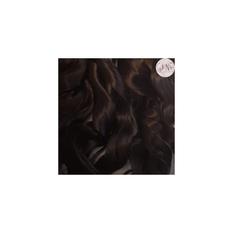 JU&NA mohair- COOL MEDIUM BROWN WAVY/CURLY