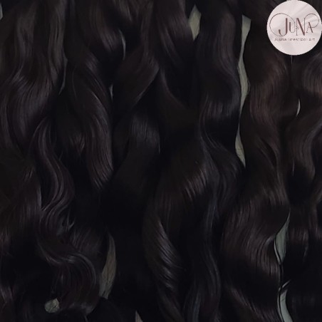 JU&NA mohair- DARK CHOCOLATE WAVY/CURLY