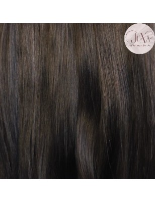 JU&NA mohair-DARK BROWN STRAIGHT
