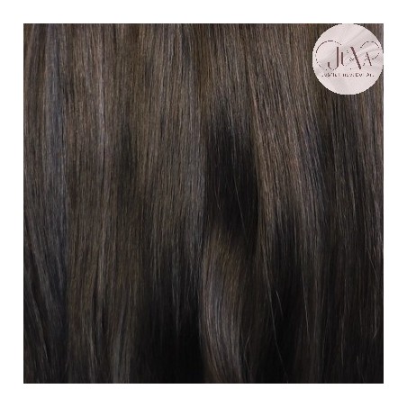 JU&NA mohair-DARK BROWN STRAIGHT