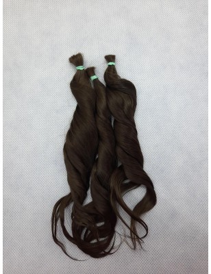 JU&NA mohair- DARK BROWN WAVY/CURLY