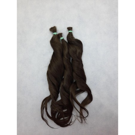 JU&NA mohair- DARK BROWN WAVY/CURLY