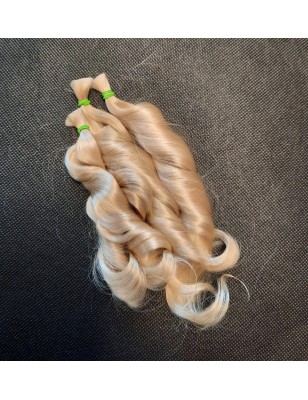 JU&NA mohair-LIGHT GOLDEN BLONDE WAVY/CURLY