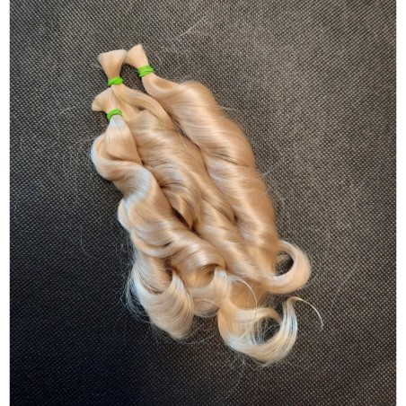 JU&NA mohair-LIGHT GOLDEN BLONDE WAVY/CURLY