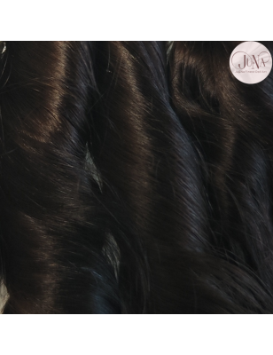 JU&NA mohair- DARK BROWN WAVY/CURLY