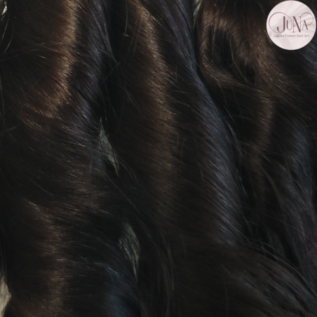 JU&NA mohair- DARK BROWN WAVY/CURLY
