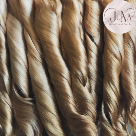 JU&NA mohair-LIGHT GOLDEN BLONDE WAVY/CURLY