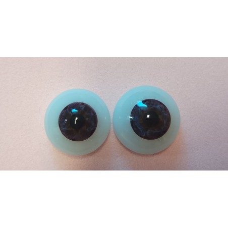 Lauscha FLAT ULTRA DARK-Sclera Blu - Iride Piccolo 18 mm - 2a scelta