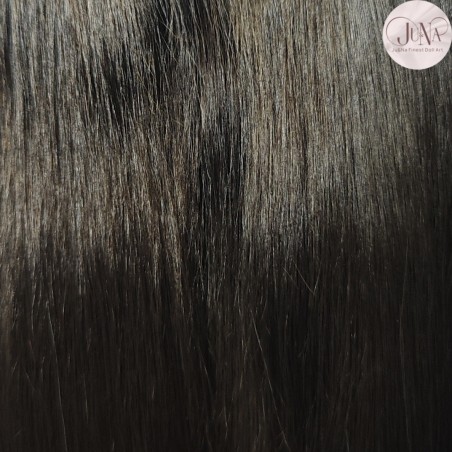 JU&NA mohair- BLACK BROWN STRAIGHT