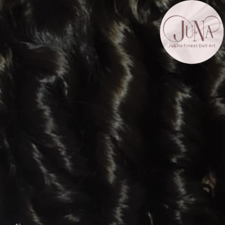 JU&NA mohair- COOL DARK BROWN WAVY/CURLY
