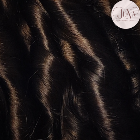 JU&NA mohair- DARK CHOCOLATE WAVY/CURLY