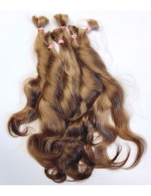 JU&NA mohair- LIGHT BROWN WAVY/CURLY