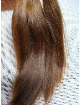 JU&NA mohair-LIGHT BROWN STRAIGHT
