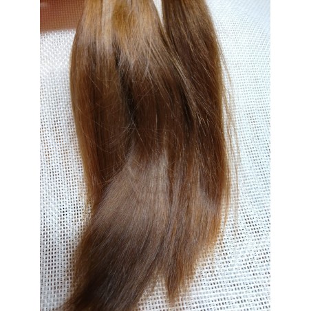JU&NA mohair-LIGHT BROWN STRAIGHT