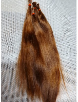 JU&NA mohair-GOLDEN BROWN STRAIGHT