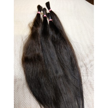JU&NA mohair-COOL DARK BROWN STRAIGHT