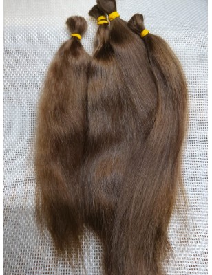 JU&NA mohair-MEDIUM BROWN STRAIGHT
