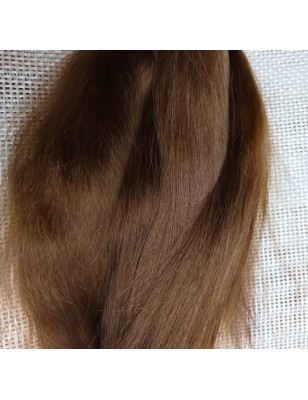JU&NA mohair-MEDIUM BROWN STRAIGHT