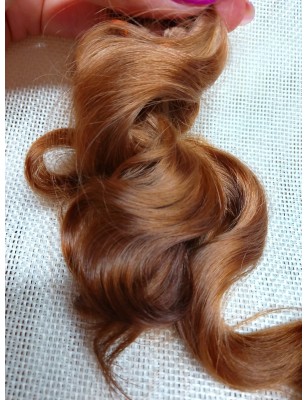 JU&NA mohair-GOLDEN BROWN WAVY/CURLY
