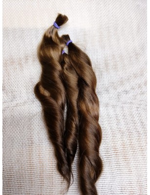 JU&NA mohair- COOL BROWN WAVY/CURLY