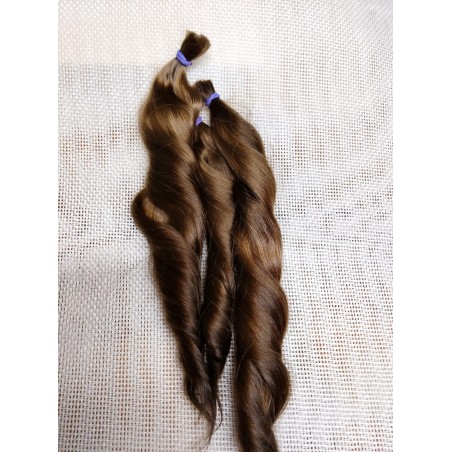JU&NA mohair- COOL BROWN WAVY/CURLY