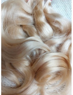 JU&NA mohair-WHEAT BLONDE WAVY/CURLY