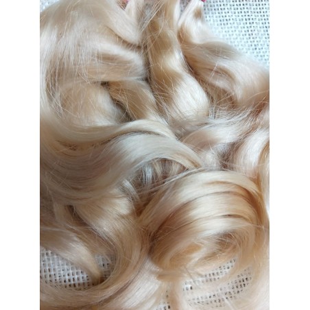 JU&NA mohair-WHEAT BLONDE WAVY/CURLY