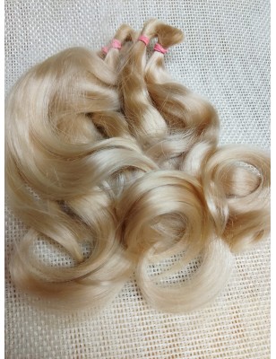 JU&NA mohair-WHEAT BLONDE WAVY/CURLY