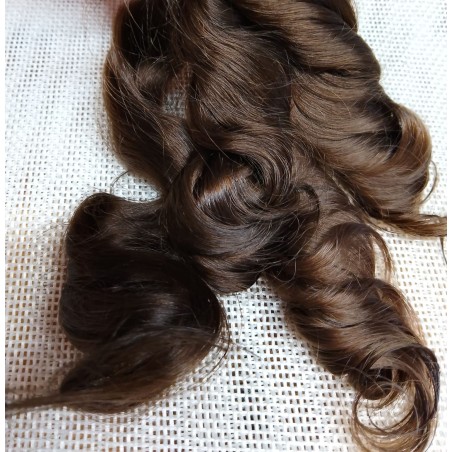 JU&NA mohair- DARK BROWN WAVY/CURLY