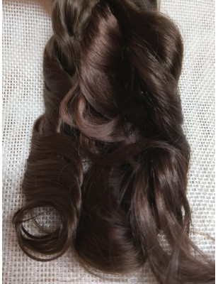 JU&NA mohair- COOL MEDIUM BROWN WAVY/CURLY