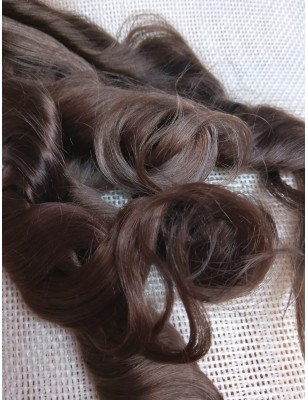 JU&NA mohair- COOL MEDIUM BROWN WAVY/CURLY