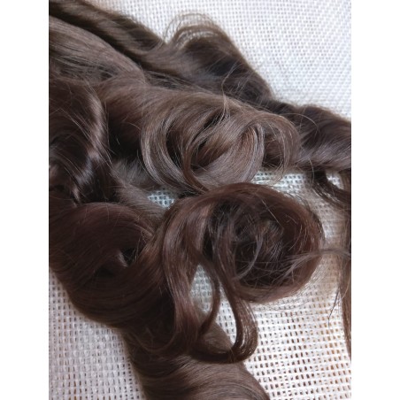 JU&NA mohair- COOL MEDIUM BROWN WAVY/CURLY