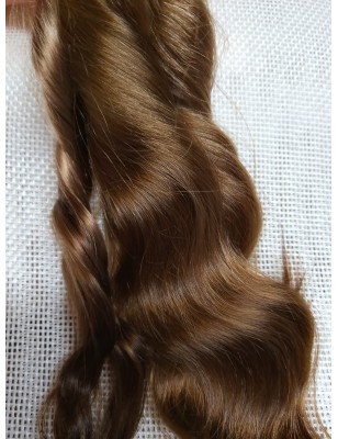 JU&NA mohair- LIGHT BROWN WAVY/CURLY
