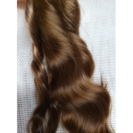 JU&NA mohair- LIGHT BROWN WAVY/CURLY