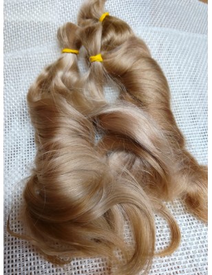 JU&NA mohair- MEDIUM BLONDE WAVY/CURLY