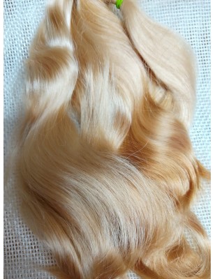 JU&NA mohair-LIGHT GOLDEN BLONDE WAVY/CURLY