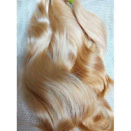 JU&NA mohair-LIGHT GOLDEN BLONDE WAVY/CURLY