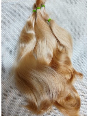 JU&NA mohair-LIGHT GOLDEN BLONDE WAVY/CURLY