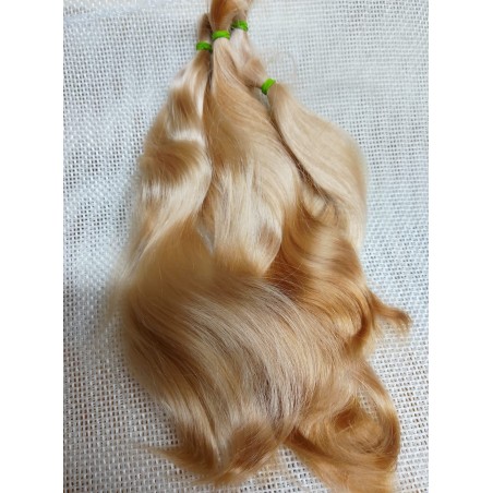 JU&NA mohair-LIGHT GOLDEN BLONDE WAVY/CURLY